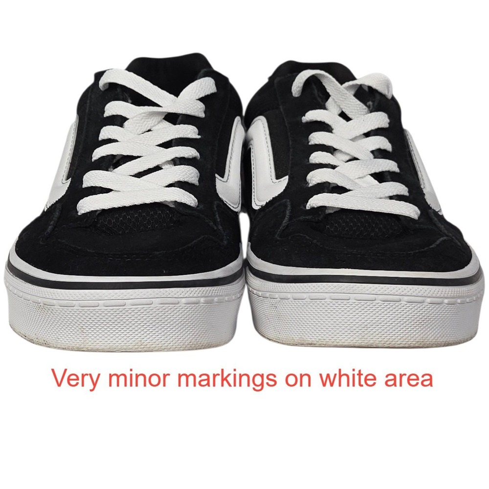 Vans Caldrone Sneakers Womens 8 Black White Skate Casual Low Top Lace Up Shoes - Picture 5 of 9